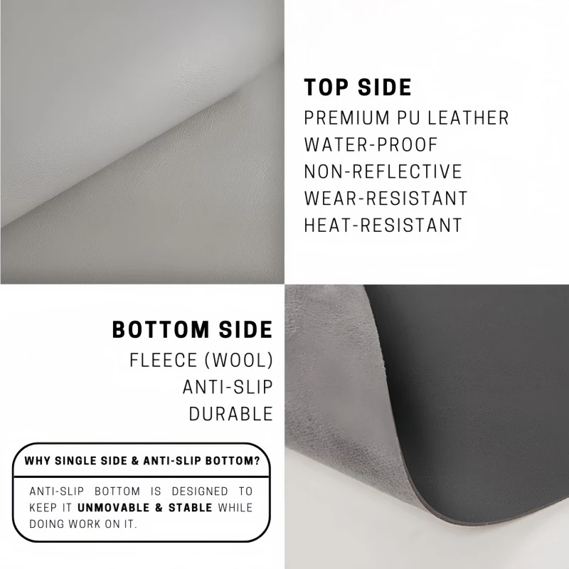Random PU Leather Desk Mat